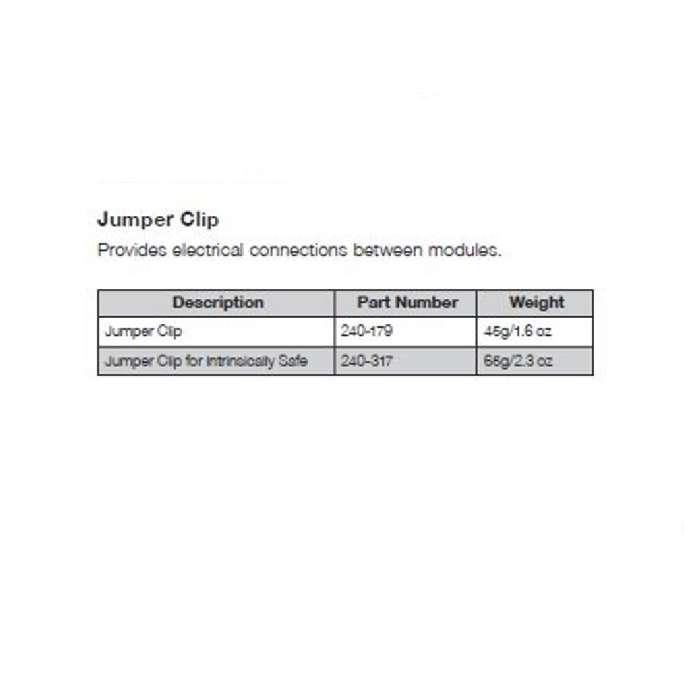 240-179 NUMATICS/AVENTICS MANIFOLD PART<BR>G3 JUMPER CLIP