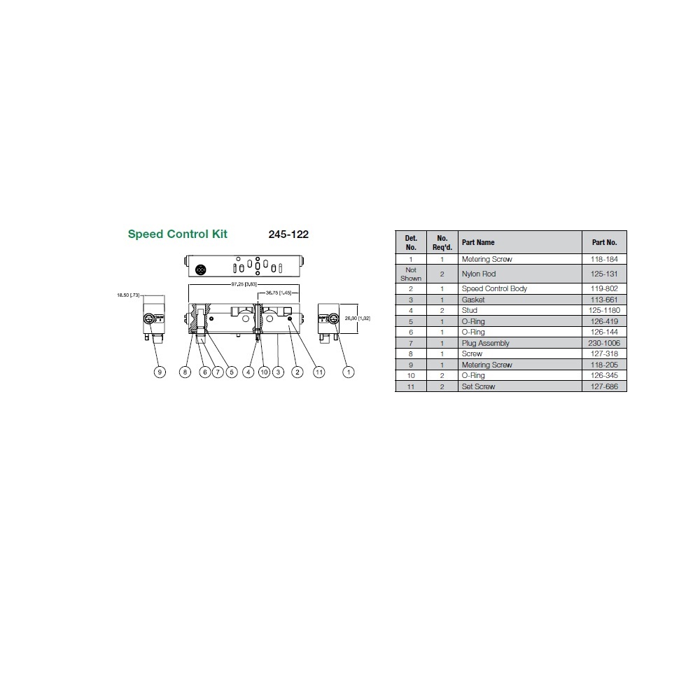 245-122 NUMATICS/AVENTICS SANDWICH SPEED CONTROL<BR>ISO 18MM SERIES W/PLUG