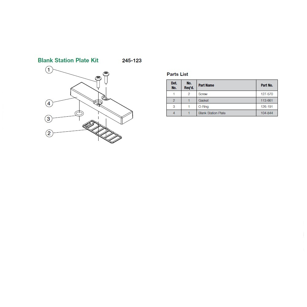 245-123 NUMATICS/AVENTICS BLANK PLATE<BR>ISO 18MM SERIES