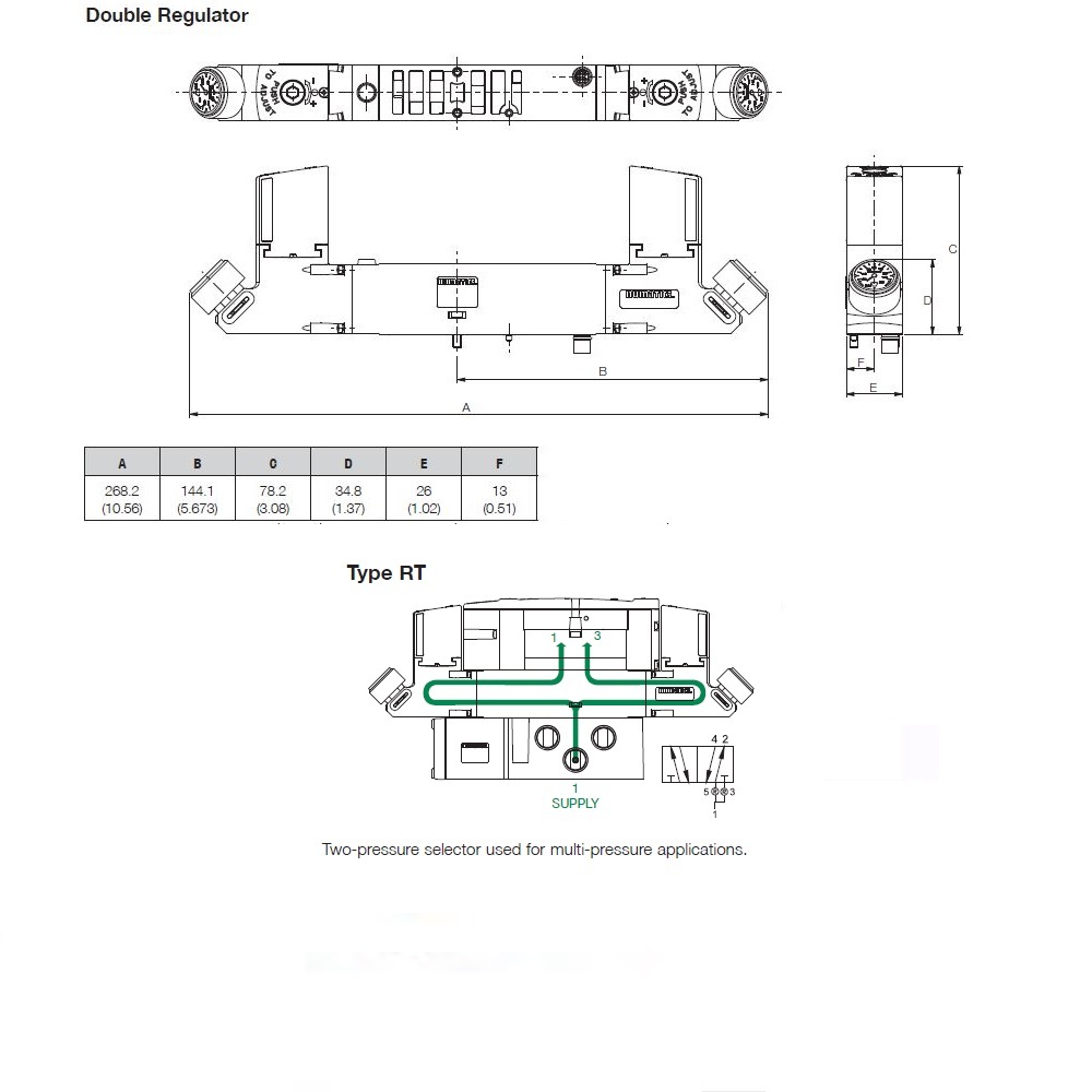 R503ART32J16P10 NUMATICS/AVENTICS SANDWICH REGULATOR<BR>503 SERIES 2 PR SEL 0.2-2BAR, (B)JMP PL (PTY)