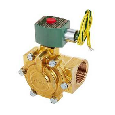 8220G409 24/60 ASCO BRASS PROCESS SOLENOID VALVE 8220 SERIES 2/2 NC SPR RTN 24VAC, 8.8CV, 3/4" NPT