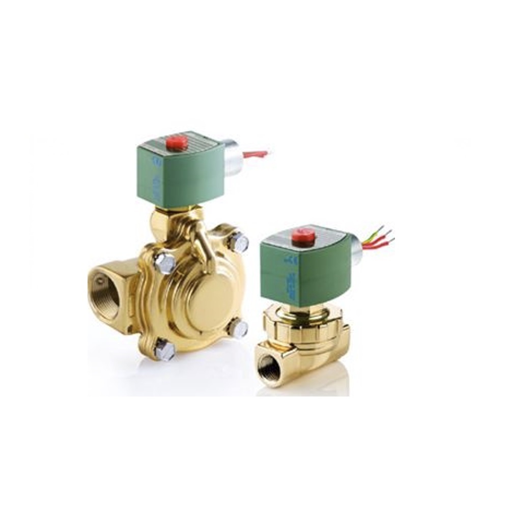 EF8220G409 120/60 ASCO BRASS SOLENOID VALVE<BR>8220 SERIES 2/2 NC SPR RTN 120VAC, 13.5CV, 3/4" NPT, EXPO PROOF