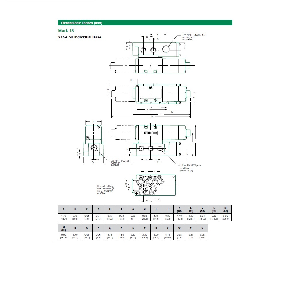 153SA43AM000061 NUMATICS/AVENTICS SOLENOID VALVE/BASE<BR>MK15 SERIES 4/2 SPR RTN 24VDC 3/8" NPT