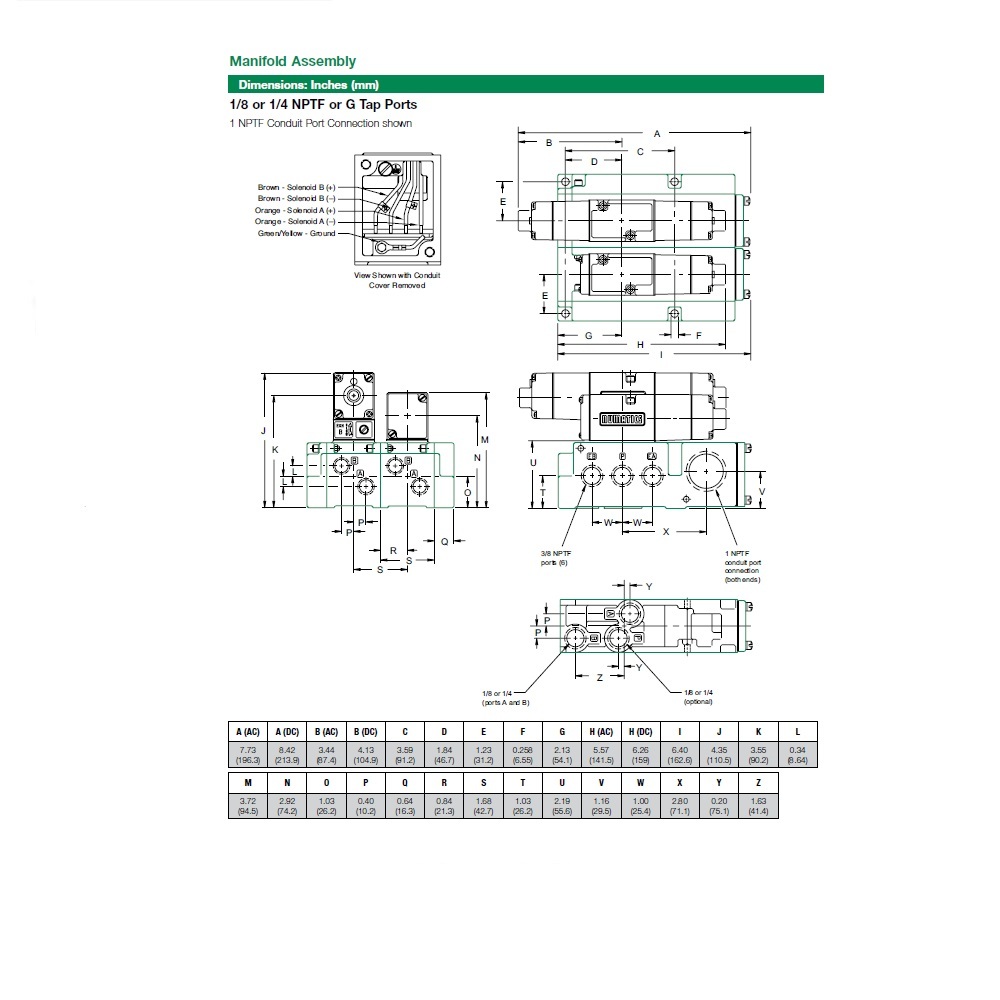 081SS415K000030 NUMATICS/AVENTICS SOLENOID VALVE/MANIFOLD<BR>MK8 SERIES 4/2 DETENT 120VAC 1/8" NPT