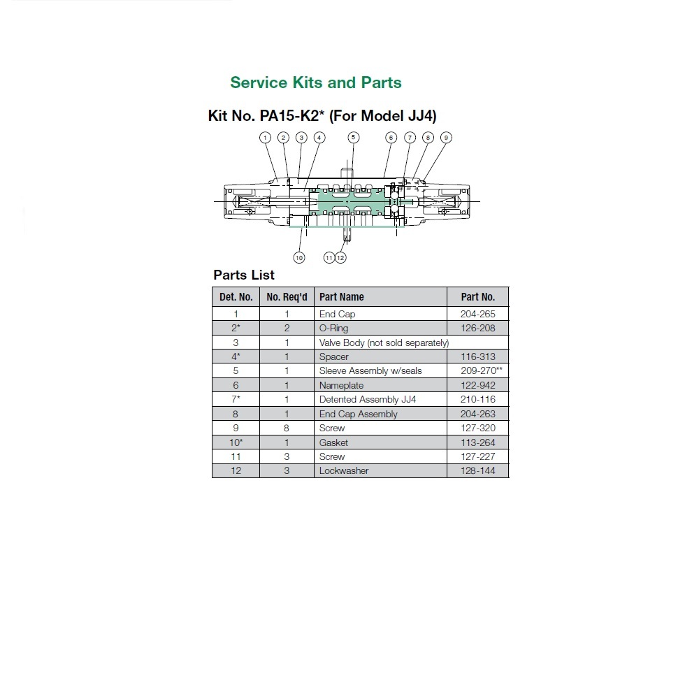 204-265 NUMATICS/AVENTICS VALVE PART<BR>PA15 SERIES 2 POS END CAP ASSY "B SIDE"