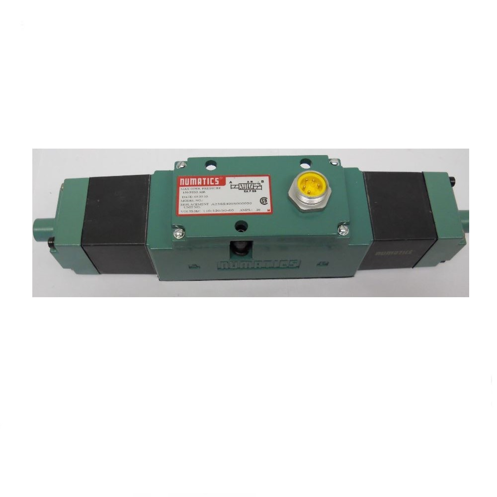 A12SS5008000030 NUMATICS/AVENTICS SOLENOID VALVE<BR>125 SERIES 4/3 OPEN CTR 120VAC, 5 PIN MINI CONN