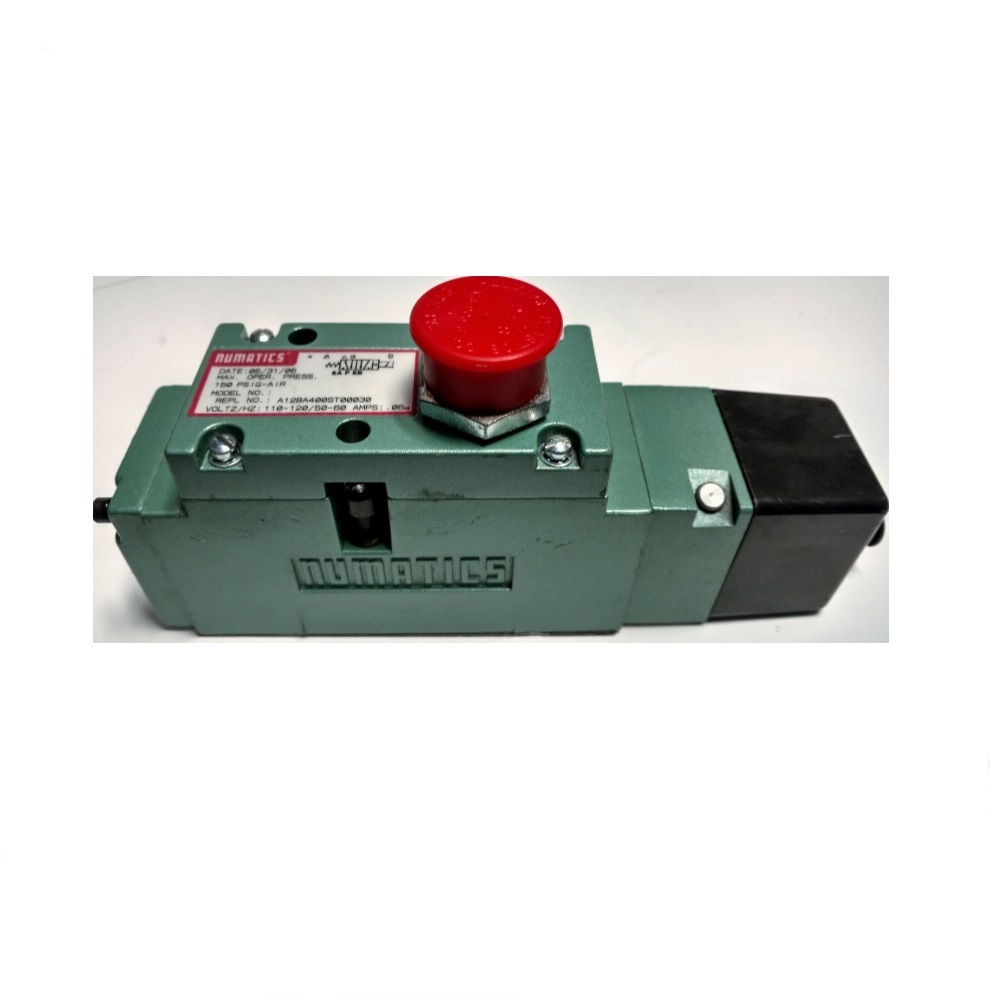 A12SA400L062D30 NUMATICS/AVENTICS SOLENOID VALVE<BR>125 SERIES 4/2 SPR RTN 120VAC, INDICATOR LIGHT, 5 PIN M12 CONN