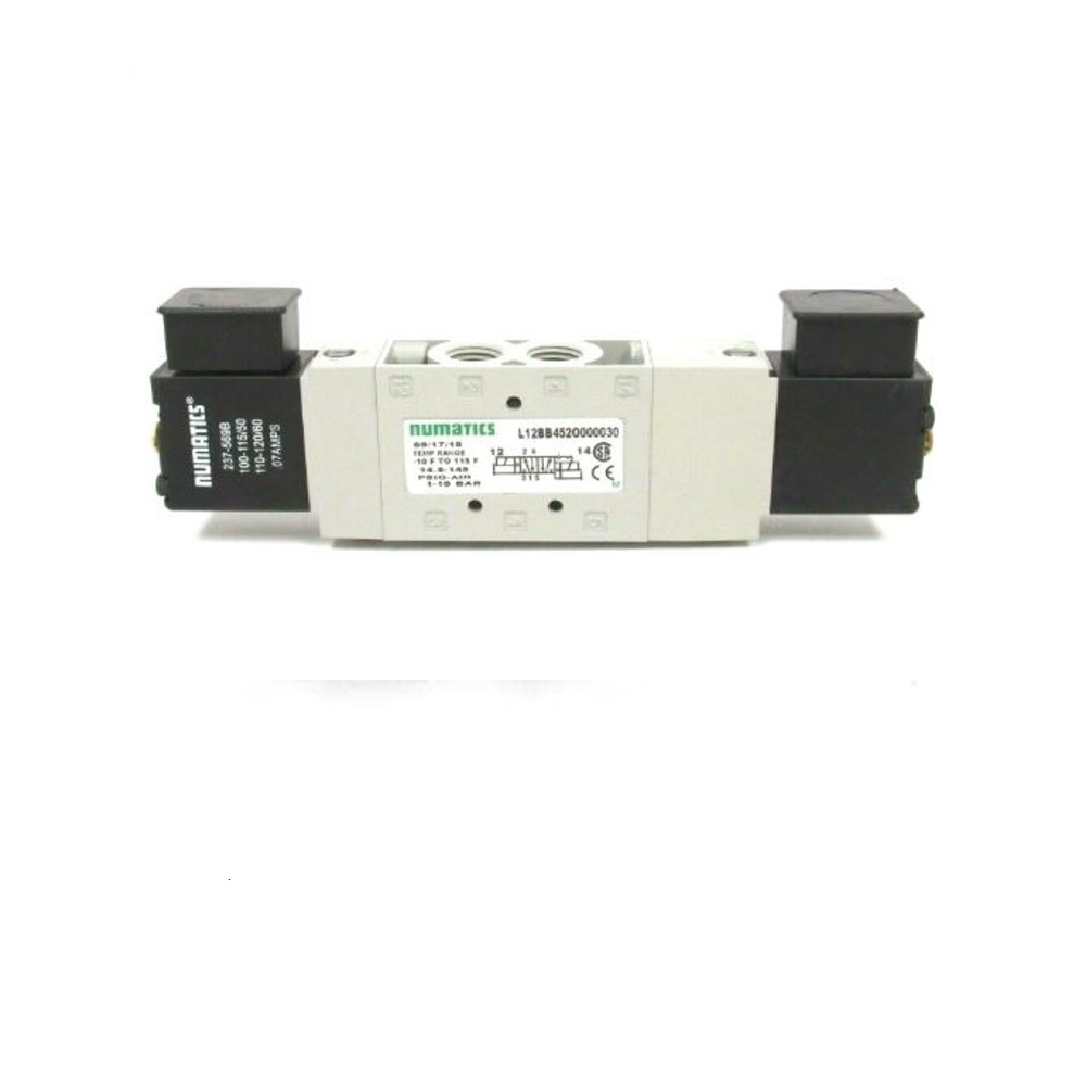 L23BB452B017P61 NUMATICS/AVENTICS SOL-PILOT VALVE<BR>L2 SERIES 4/2 DETENT 24VDC, HW, 3/8" NPT, FL NON LK O'RIDE