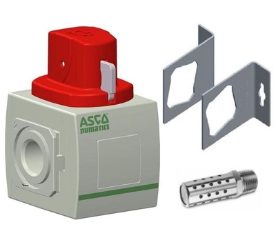 NUMATICS/AVENTICS SHUT-OFF VALVE&lt;BR&gt;652 SERIES 3/2 1/2&quot; NPT, 1/4&quot; NPT EXHAUST, MUFFLER, SIDE BRKS