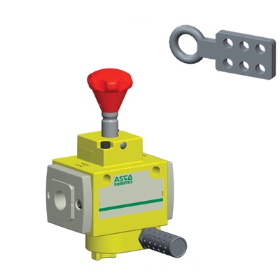 NUMATICS/AVENTICS QUICK EXHAUST LOCKOUT VALVE&lt;BR&gt;653 SERIES 1&quot; NPT, MUFFLER, SCISSOR LOCK