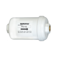 NUMATICS/AVENTICS FILTER PART PX SERIES PLASTIC IN-LINE EXTENDED HOUSING DISPOSABLE 0.3 MICRON FILTER, 1/4" NPT PORT TAP