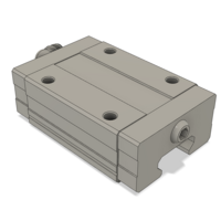 AIRTAC LOW PROFILE RAIL BEARING<br>LSD 20MM SERIES, HIGH ACCURACY WITH LIGHT PRELOAD (B), SQUARE MOUNT - NORMAL BODY