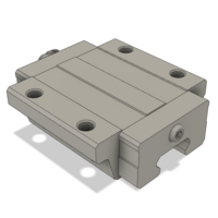 AIRTAC LOW PROFILE RAIL BEARING<br>LSD 25MM SERIES, HIGH ACCURACY WITH LIGHT PRELOAD (B), TOP MOUNTING FLANGE - NORMAL BODY