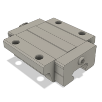 AIRTAC LOW PROFILE RAIL BEARING<br>LSD 25MM SERIES, HIGH ACCURACY WITH LIGHT PRELOAD (B), BOTTOM MOUNTING FLANGE - NORMAL BODY