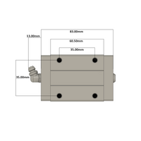 LSD25BK-HN-H-D-M6 AIRTAC LOW PROFILE RAIL BEARING<br>LSD 25MM SERIES, HIGH ACCURACY WITH NO PRELOAD (D) STANDARD, SQUARE MOUNT - NORMAL BODY