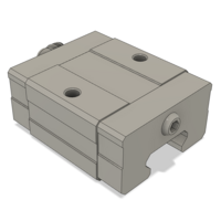 AIRTAC LOW PROFILE RAIL BEARING<br>LSD 25MM SERIES, HIGH ACCURACY WITH LIGHT PRELOAD (B), SQUARE MOUNT - SHORT BODY