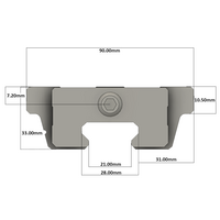 LSD30BK-F1N-N-D-M6 AIRTAC LOW PROFILE RAIL BEARING<br>LSD 30MM SERIES, NORMAL ACCURACY WITH NO PRELOAD (D) STANDARD, TOP MOUNTING FLANGE - NORMAL BODY