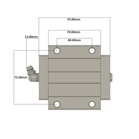 LSD30BK-F1N-N-D-M6 AIRTAC LOW PROFILE RAIL BEARING<br>LSD 30MM SERIES, NORMAL ACCURACY WITH NO PRELOAD (D) STANDARD, TOP MOUNTING FLANGE - NORMAL BODY