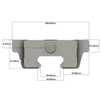 LSD35BK-F2S-N-B-M6 AIRTAC LOW PROFILE RAIL BEARING<br>LSD 35MM SERIES, NORMAL ACCURACY WITH LIGHT PRELOAD (B), BOTTOM MOUNTING FLANGE - SHORT BODY