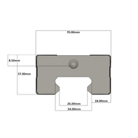 LSD35BK-HS-H-D-M6 AIRTAC LOW PROFILE RAIL BEARING<br>LSD 35MM SERIES, HIGH ACCURACY WITH NO PRELOAD (D) STANDARD, SQUARE MOUNT - SHORT BODY