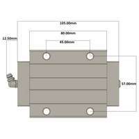 LSH25BK-F1L-N-SB-M6 AIRTAC PROFILE RAIL BEARING<br>LSH 25MM SERIES, NORMAL ACCURACY WITH MEDIUMIUM PRELOAD (SB), TOP MOUNTING FLANGE - LONG BODY