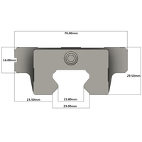 LSH25BK-F2L-H-D-M6 AIRTAC PROFILE RAIL BEARING<br>LSH 25MM SERIES, HIGH ACCURACY WITH NO PRELOAD (D) STANDARD, BOTTOM MOUNTING FLANGE - LONG BODY