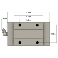 LSH25BK-HN-N-B-M6 AIRTAC PROFILE RAIL BEARING<br>LSH 25MM SERIES, NORMAL ACCURACY WITH LIGHT PRELOAD (B), SQUARE MOUNT - NORMAL BODY