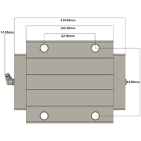 LSH35BK-F2L-N-D-M6 AIRTAC PROFILE RAIL BEARING<br>LSH 35MM SERIES, NORMAL ACCURACY WITH NO PRELOAD (D) STANDARD, BOTTOM MOUNTING FLANGE - LONG BODY