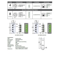 D24-4MDE45-4FR-RJ45 MENCOM ETHERNET RECEPTACLE<BR>4-4 PIN M12/RJ45 60VAC/DC