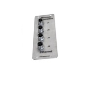 MENCOM ETHERNET RECEPTACLE<BR>4-4 PIN M12/RJ45 60VAC/DC