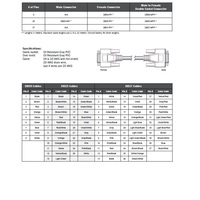 DB25-MFP-10M MENCOM CORDSET<BR>25 PIN SUB-D M/F STR 10M PVC GY 24AWG