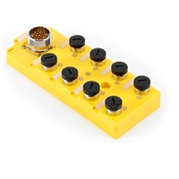 HTM JUNCTION BLOCK&lt;BR&gt;8-4 PIN M12 / 12 PIN M16 TOP EXIT 10-30VDC PNP LED