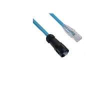 MENCOM ETHERNET CORDSET&lt;BR&gt;8 PIN RJ45 F/M 10M PVC TEAL HI-FLEX SS 42VAC/DC