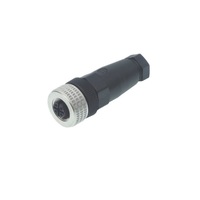 HIRSCHMANN CIRCULAR CONNECTOR<BR>4 PIN M12 FEMALE STR FW PG7 CG 250VAC/DC