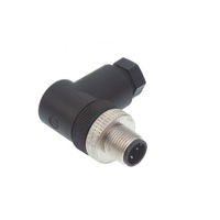 HIRSCHMANN CIRCULAR CONNECTOR<BR>4 PIN M12 MALE ELB FW PG7 CG 250VAC/DC