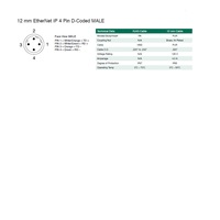 VA0810MK0YA08000 NUMATICS/AVENTICS ETHERNET CORDSET<BR>8 PIN RJ45 M/M STR 10M PVC TEAL 125VAC/DC