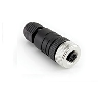 HTM CIRCULAR CONNECTOR<BR>4 PIN M12 FEMALE STR FW PG7 CG