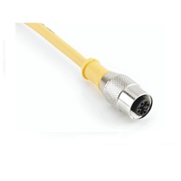 HTM CORDSET<BR>4 PIN M12 FEMALE STR 5M PVC YE NPN LED