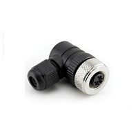 R-FA4KZ/PG7 HTM CIRCULAR CONNECTOR<BR>4 PIN M12 FEMALE ELB FW PG7 CG