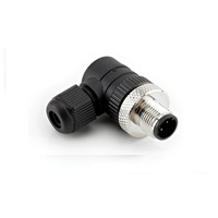 R-MA4KZ/PG7 HTM CIRCULAR CONNECTOR<BR>4 PIN M12 MALE ELB FW PG7 CG