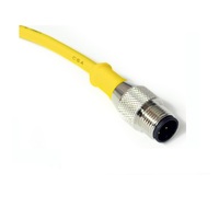 HTM CORDSET<BR>4 PIN M12 MALE STR 5M PVC YE