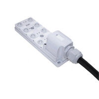 MENCOM JUNCTION BLOCK<BR>8-3 PIN M12 / 5M SIDE PUR BK 60VAC/DC PNP LED