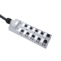 MENCOM JUNCTION BLOCK&lt;BR&gt;10-5 PIN M12 / 5M SIDE PUR BK 48VAC/DC