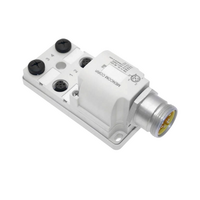 MENCOM JUNCTION BLOCK&lt;BR&gt;4-3 PIN M12 / 6 PIN MINI SIDE 48VAC/DC