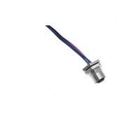MENCOM CIRCULAR CONNECTOR&lt;BR&gt;6 PIN M12 FEMALE STR BM 2M 24AWG PG9 THR 300VAC/DC