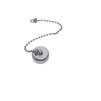 MENCOM PART&lt;BR&gt;7/8&quot; MINI FEMALE CLOSURE CAP BRASS W/LANYARD
