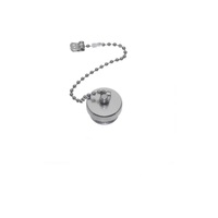 MENCOM PART&lt;BR&gt;7/8&quot; MINI MALE CLOSURE PLUG BRASS W/LANYARD