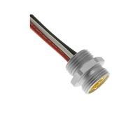 MIN-5MR-1A-18 MENCOM RECEPTACLE<BR>5 PIN 7/8" MINI MALE STR FM 1' 1/2" NPT THR 18AWG 300VAC/DC