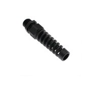MENCOM CABLE GLAND&lt;BR&gt;1/2&quot; NPT MALE THR 6-12MM CG PLASTIC W/STRAIN RELIEF (BLACK)