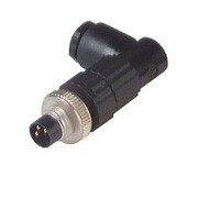 HIRSCHMANN CIRCULAR CONNECTOR&lt;BR&gt;3 PIN M8 MALE ELB FW PG7 CG 60VAC/DC